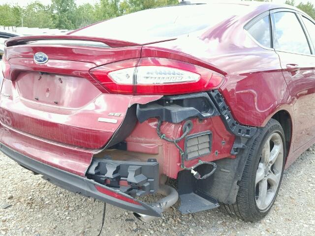 3FA6P0HD7GR214450 - 2016 FORD FUSION SE RED photo 9