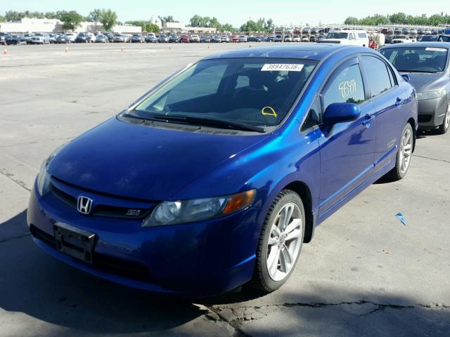 2HGFA55527H714986 - 2007 HONDA CIVIC SI BLUE photo 2