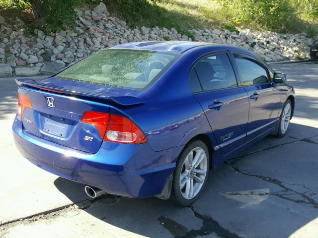 2HGFA55527H714986 - 2007 HONDA CIVIC SI BLUE photo 4