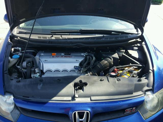 2HGFA55527H714986 - 2007 HONDA CIVIC SI BLUE photo 7