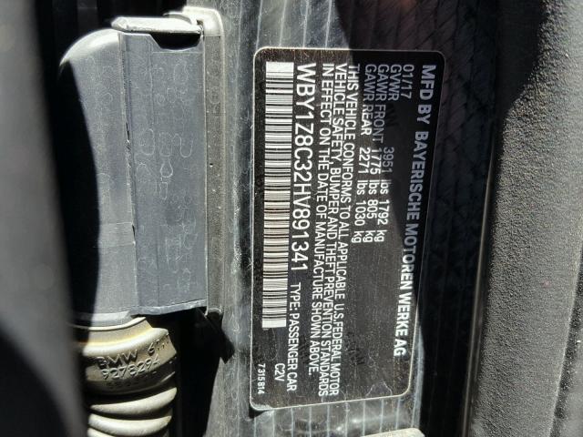 WBY1Z8C32HV891341 - 2017 BMW I3 REX ნაცრისფერი ფოტო 10