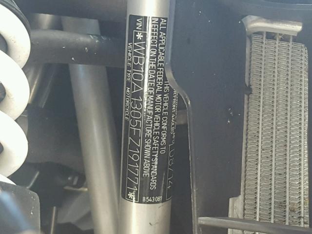 WB10A1305FZ19177 - 2015 BMW R1200 RT BLACK photo 10