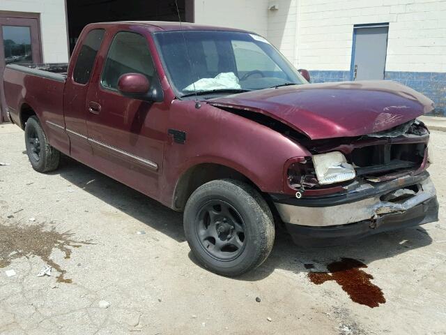 1FTZX1760WKA57895 - 1998 FORD F150 BURGUNDY photo 1