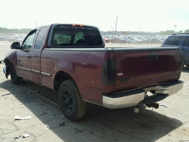 1FTZX1760WKA57895 - 1998 FORD F150 BURGUNDY photo 3