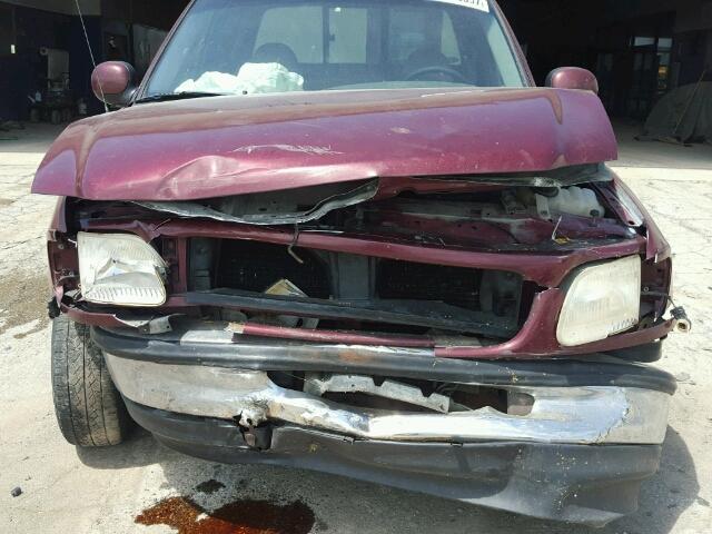 1FTZX1760WKA57895 - 1998 FORD F150 BURGUNDY photo 9