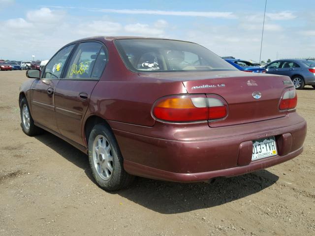 1G1NE52M9W6229201 - 1998 CHEVROLET MALIBU LS BURGUNDY photo 3
