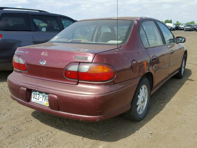 1G1NE52M9W6229201 - 1998 CHEVROLET MALIBU LS BURGUNDY photo 4