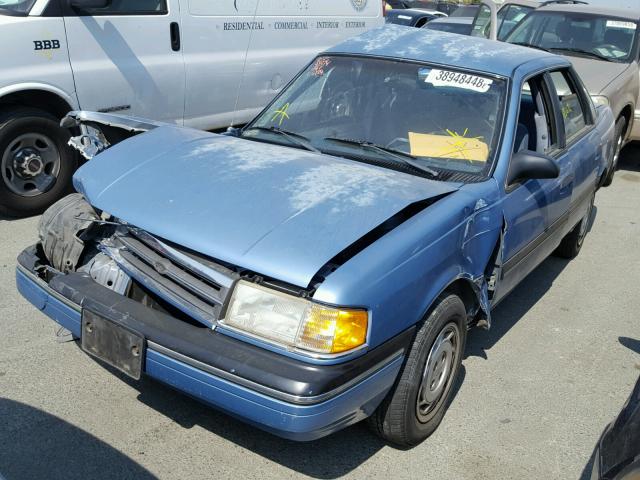 1FAPP36X9LK151188 - 1990 FORD TEMPO GL BLUE photo 2