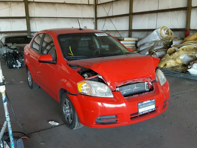 KL1TD5DE9AB051434 - 2010 CHEVROLET AVEO LS RED photo 1