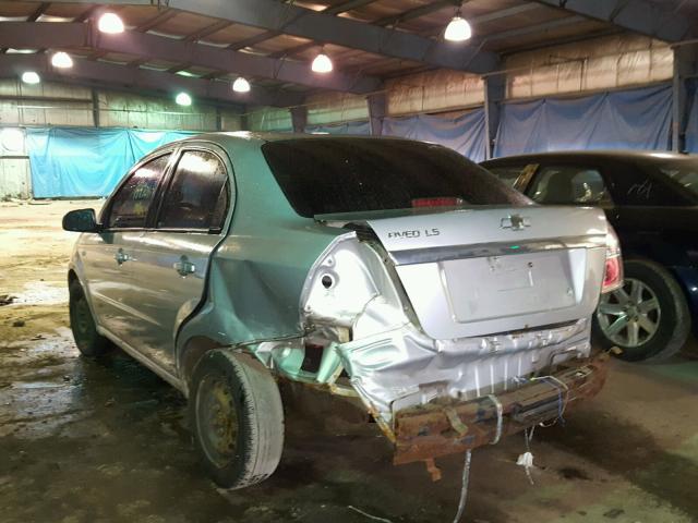 KL1TD56668B002000 - 2008 CHEVROLET AVEO BASE Srebrny zdjęcie 3