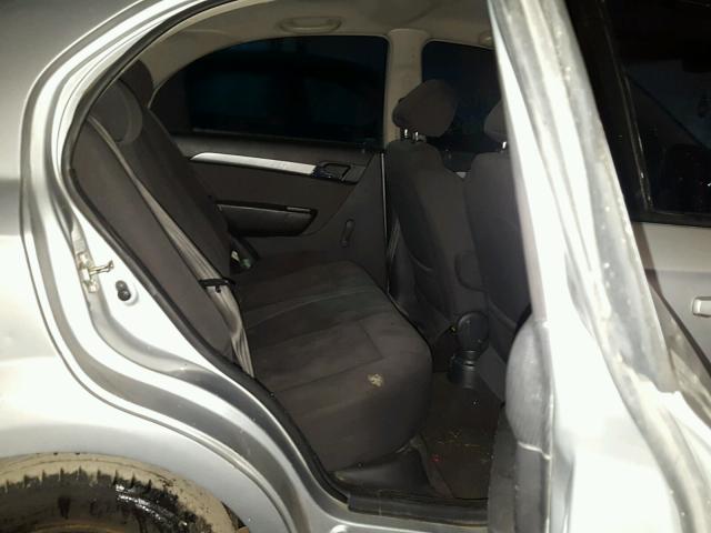 KL1TD56668B002000 - 2008 CHEVROLET AVEO BASE Srebrny zdjęcie 6