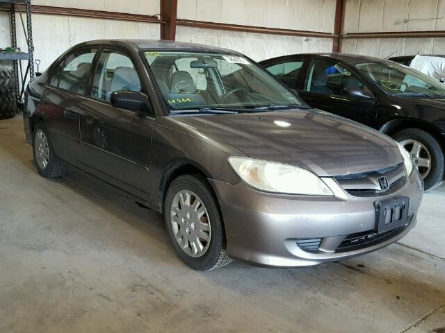 2HGES16524H509051 - 2004 HONDA CIVIC LX GRAY photo 1