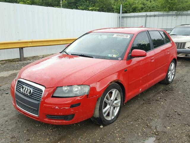 WAUHF68P66A000168 - 2006 AUDI A3 2 RED photo 2