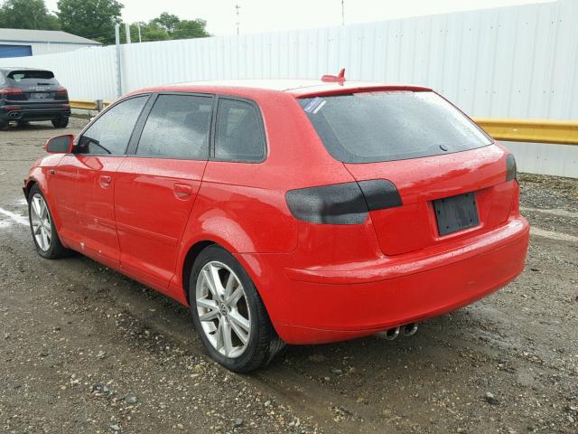 WAUHF68P66A000168 - 2006 AUDI A3 2 RED photo 3