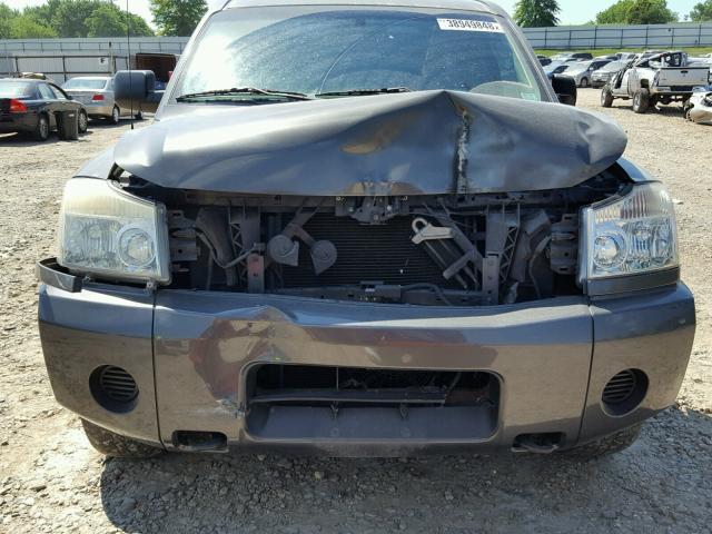 1N6BA06B57N244025 - 2007 NISSAN TITAN XE GRAY photo 9