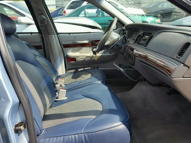 2MEFM74W51X622181 - 2001 MERCURY GRAND MARQ BLUE photo 5