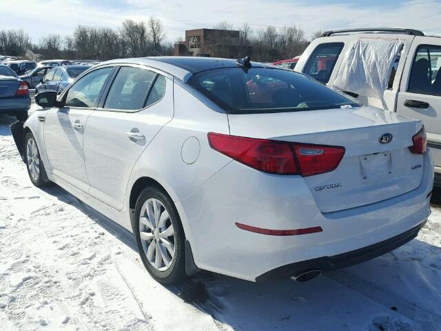 5XXGN4A74EG342138 - 2014 KIA OPTIMA WHITE photo 3