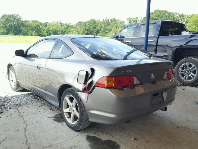 JH4DC53812C034200 - 2002 ACURA RSX GRAY photo 3