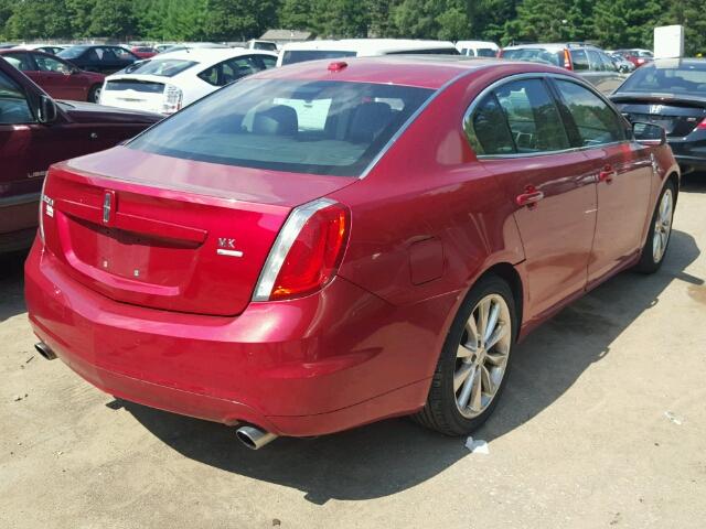 1LNHL9FT1CG804590 - 2012 LINCOLN MKS RED photo 4