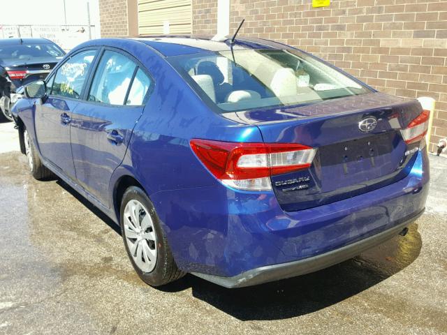 4S3GKAA63J3620004 - 2018 SUBARU IMPREZA BLUE photo 3