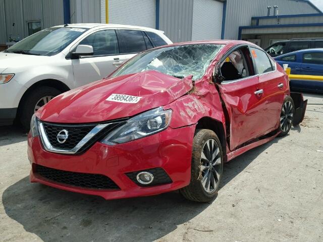 3N1AB7AP9HY249727 - 2017 NISSAN SENTRA RED photo 2