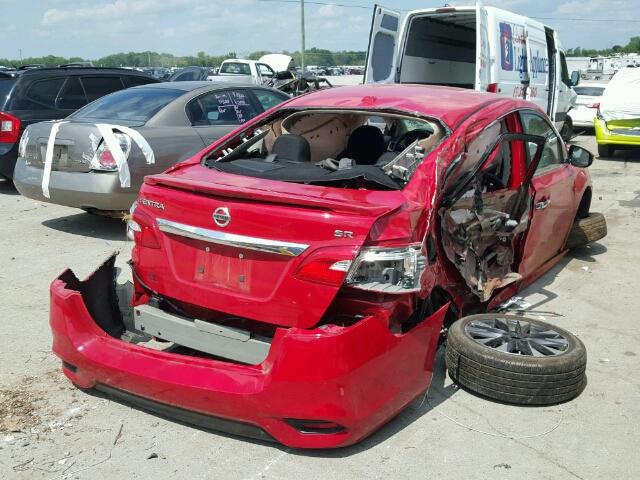 3N1AB7AP9HY249727 - 2017 NISSAN SENTRA RED photo 4