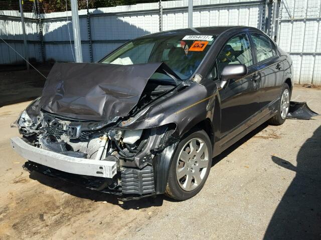 2HGFA1F58AH560136 - 2010 HONDA CIVIC LX GRAY photo 2