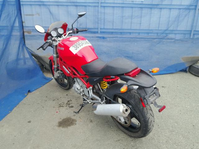 ZDM1RA2KX6B083243 - 2006 DUCATI MONSTER 62 RED photo 3