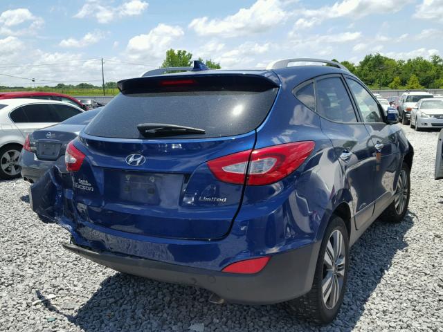 KM8JU3AG0EU898911 - 2014 HYUNDAI TUCSON GLS BLUE photo 4