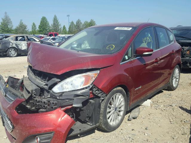 1FADP5BU5EL502136 - 2014 FORD C-MAX SEL MAROON photo 2