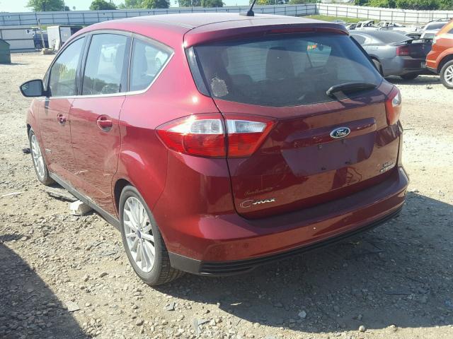 1FADP5BU5EL502136 - 2014 FORD C-MAX SEL MAROON photo 3