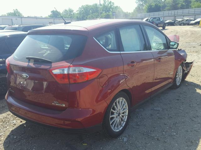 1FADP5BU5EL502136 - 2014 FORD C-MAX SEL MAROON photo 4