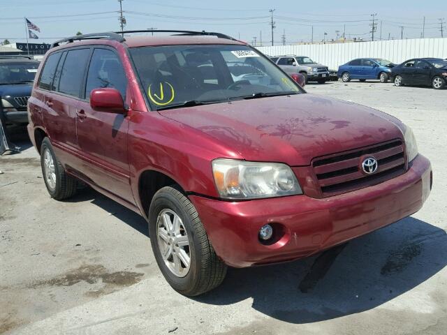 JTEGP21A340007703 - 2004 TOYOTA HIGHLANDER RED photo 1