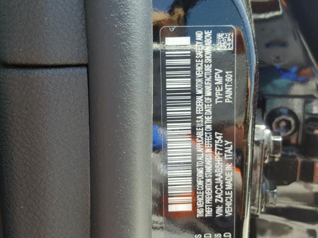 ZACCJAAB5HPF77547 - 2017 JEEP RENEGADE S 黑色 照片 10