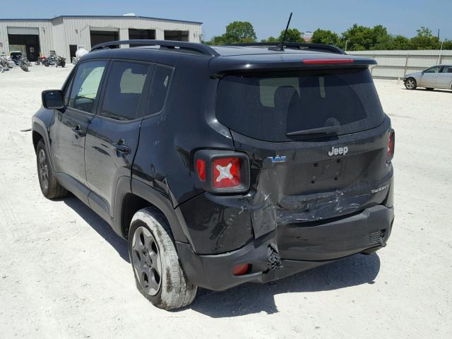 ZACCJAAB5HPF77547 - 2017 JEEP RENEGADE S 黑色 照片 3