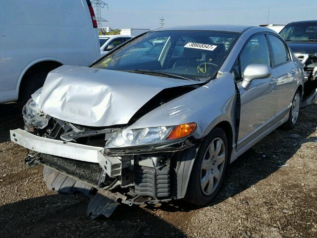 1HGFA16596L094193 - 2006 HONDA CIVIC LX SILVER photo 2