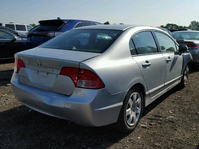 1HGFA16596L094193 - 2006 HONDA CIVIC LX SILVER photo 4