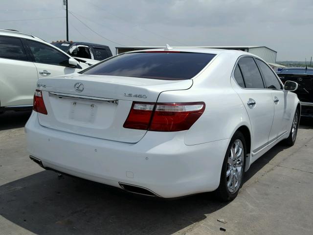 JTHBL46F095089392 - 2009 LEXUS LS 460 WHITE photo 4