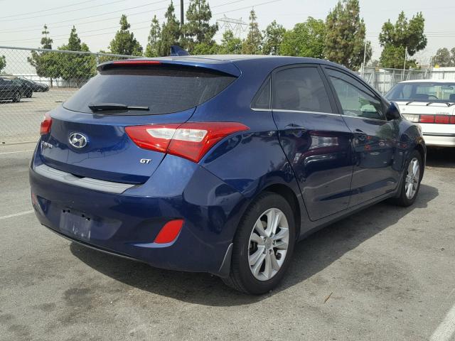 KMHD35LE2DU092042 - 2013 HYUNDAI ELANTRA GT BLUE photo 4