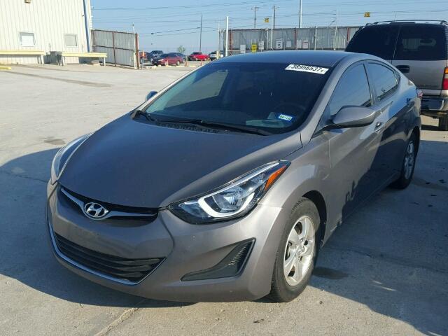 5NPDH4AE2EH491189 - 2014 HYUNDAI ELANTRA SE GRAY photo 2