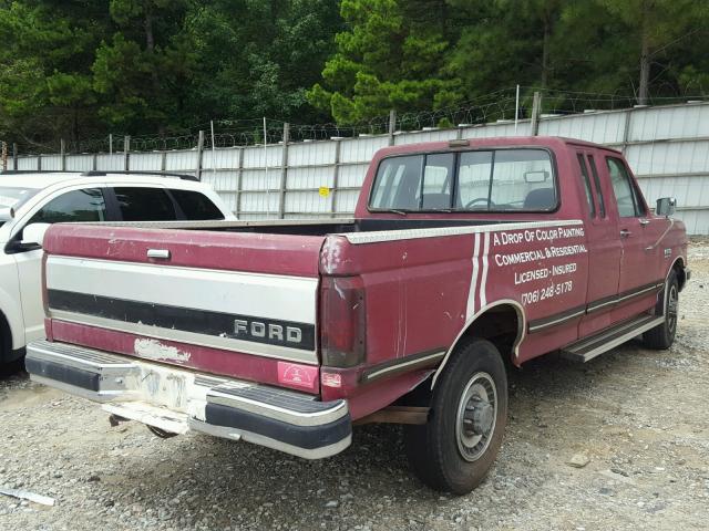 1FTHX25G7KKA39501 - 1989 FORD F250 RED photo 4