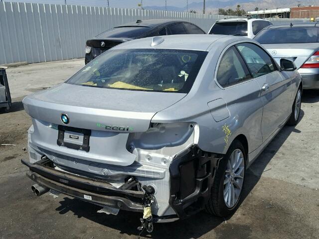 WBA1F5C5XEV255592 - 2014 BMW 228 I SILVER photo 4