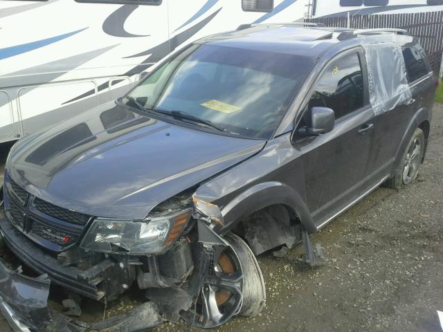 3C4PDDGG7FT677510 - 2015 DODGE JOURNEY CR GRAY photo 2