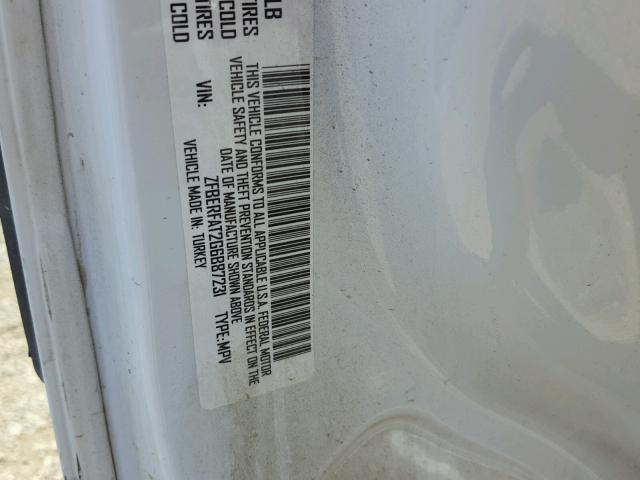 ZFBERFAT2G6B87231 - 2016 RAM PROMASTER 白色 照片 10