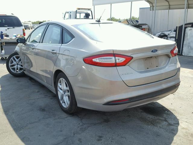 3FA6P0H79GR146159 - 2016 FORD FUSION SE TAN photo 3