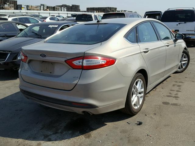 3FA6P0H79GR146159 - 2016 FORD FUSION SE TAN photo 4