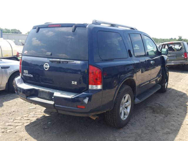 5N1AA08D28N612476 - 2008 NISSAN ARMADA SE BLUE photo 4