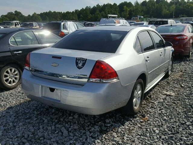 2G1WG5EK7B1135697 - 2011 CHEVROLET IMPALA LT SILVER photo 4