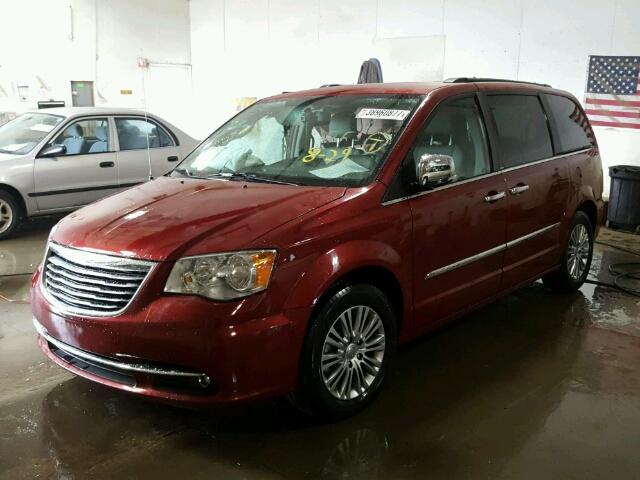 2C4RC1CGXER108300 - 2014 CHRYSLER TOWN & COU RED photo 2