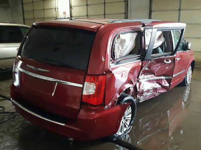 2C4RC1CGXER108300 - 2014 CHRYSLER TOWN & COU RED photo 4